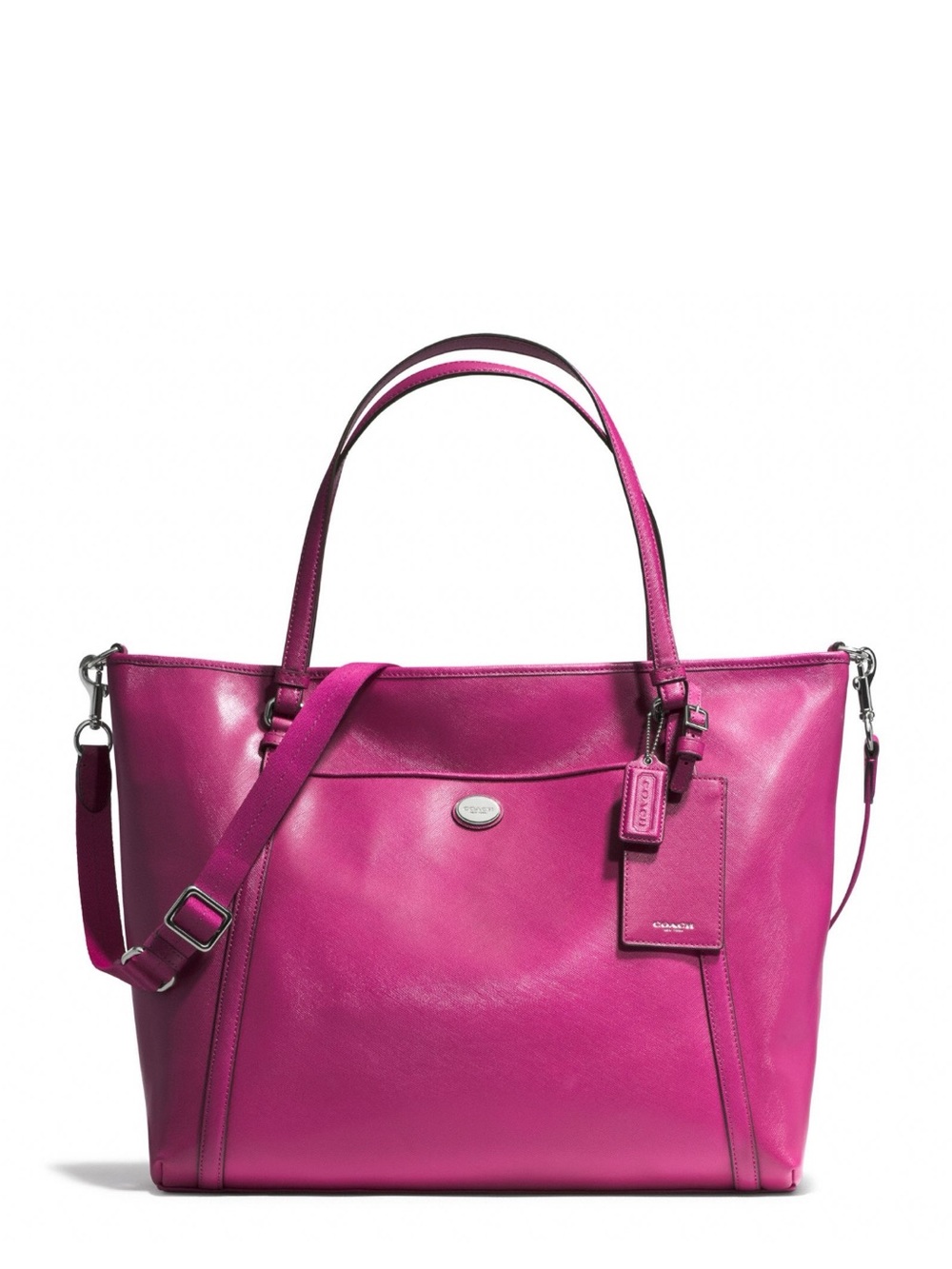 NWOT Coach $550 Peyton XL Saffiano Leather Tote Raspberry Pink